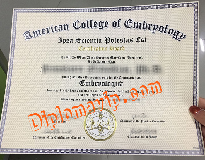 American college of Cmbryology fake certificate, buy American college of Cmbryology fake certificate