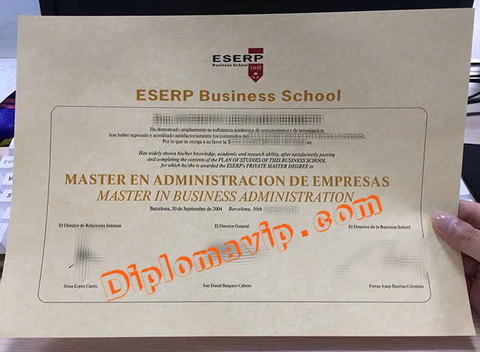 ESERP Business school fake degree, buy ESERP Business school fake degree