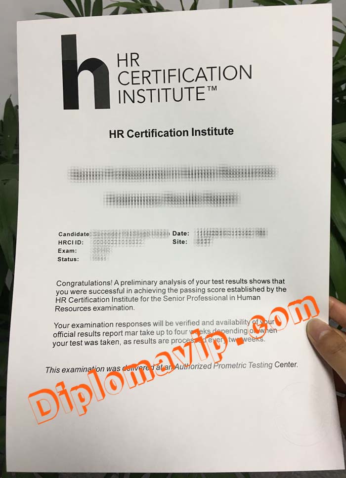 HR Certification Institute certificate, fake HR Certification Institute certificate