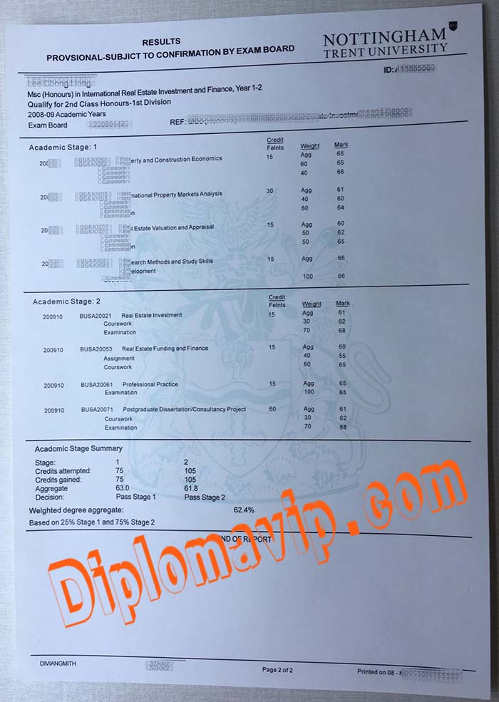 Nottingham Trent University fake transcript, buy Nottingham Trent University fake transcript