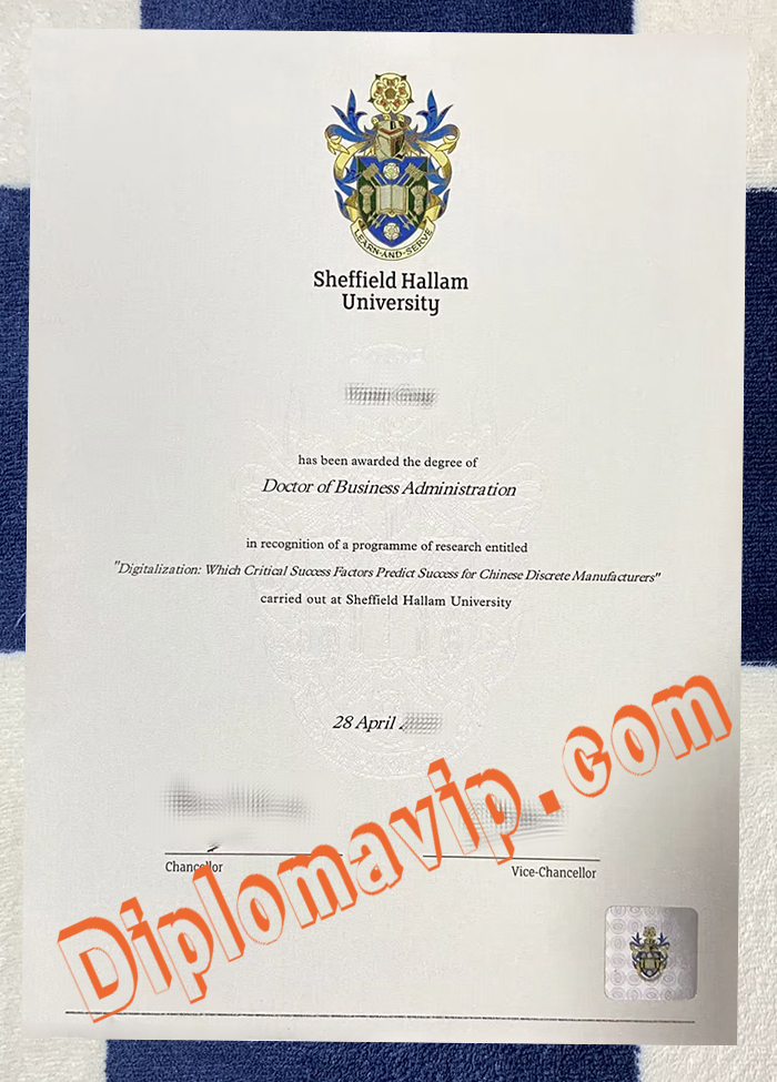 Sheffield Hallam University fake degree, buy Sheffield Hallam University fake degree
