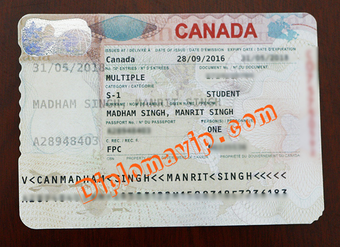 Canada visa, fake Canada visa
