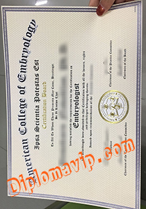American college of Cmbryology certificate, fake American college of Cmbryology certificate