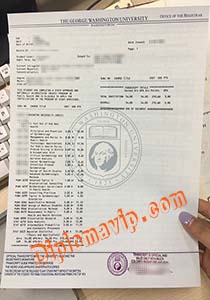 George Washington University Transcript, fake George Washington University Transcript