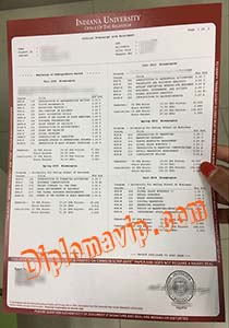 Indiana University transcript, fake Indiana University transcript