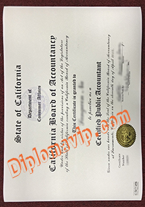 State of California CPA certificate, fake State of California CPA certificate