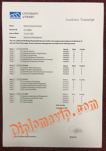 University of Derby transcript, fake University of Derby transcript